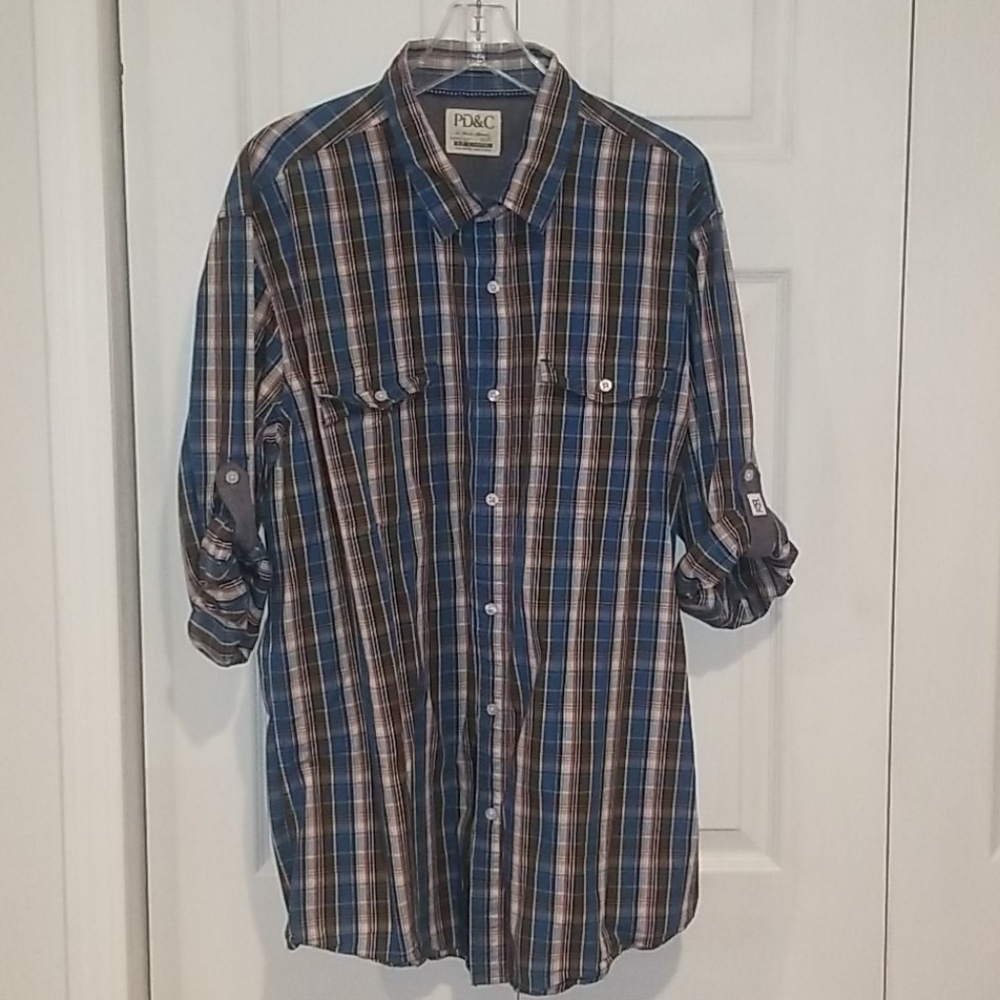 🔥 2/$15 PD&C Short/Long Sleeve Button Down Shirt